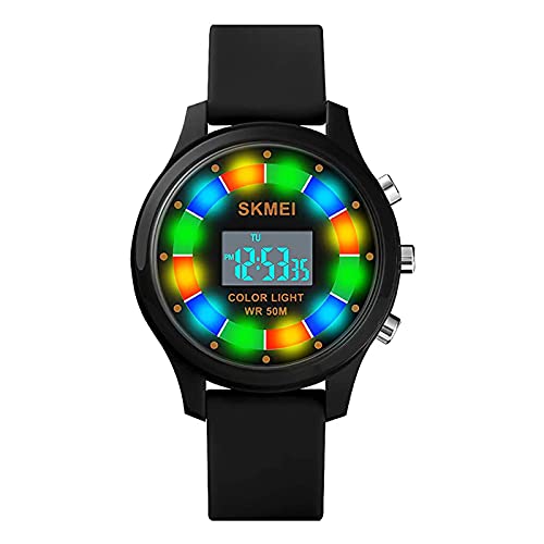 Reloj electrónico deportivo digital para niños y niñas, multifunción, lindos relojes al aire libre con alarma LED luminosa cronómetro, reloj de pulsera para niños de 5 a 18 años Cover