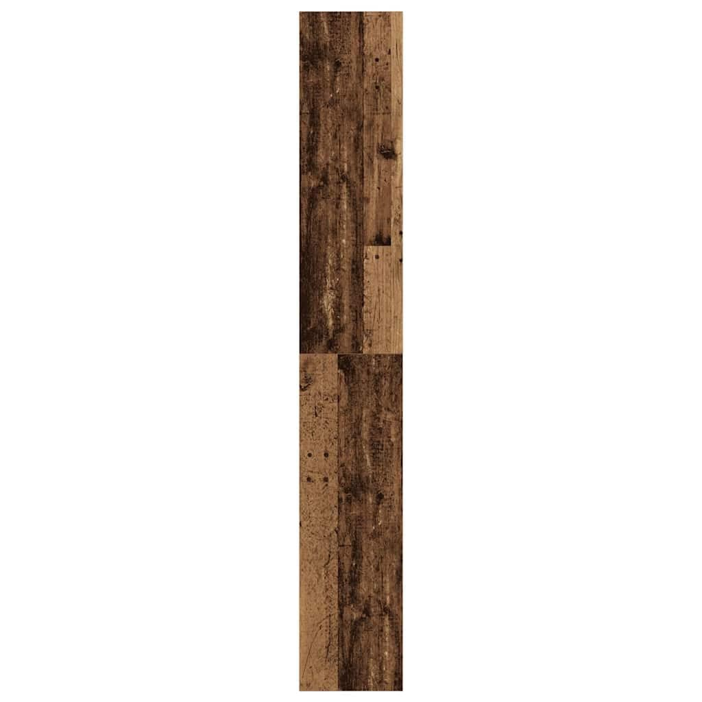 Regał na książki z drewna odpadowego, materiał drewnopochodny, 100 x 30 x 198 cm, z 6 półkami, wszechstronne miejsce do przechowywania do salonu, biura, sypialni, nowoczesne wzornictwo