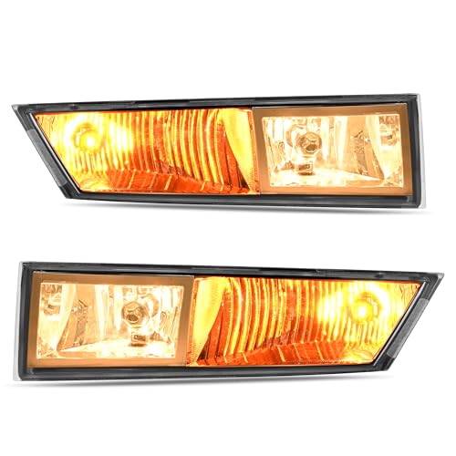 ALMULOO Pair Fog Lights Compatible with 2007-2014 Cadillac Escalade/ESV&2007-2013 Cadillac Escalade EXT Front Bumper lamps Driver & Passenger Side Replacement for GM2592163 GM2593163 Clear Lens by ALMULOO - Image 2