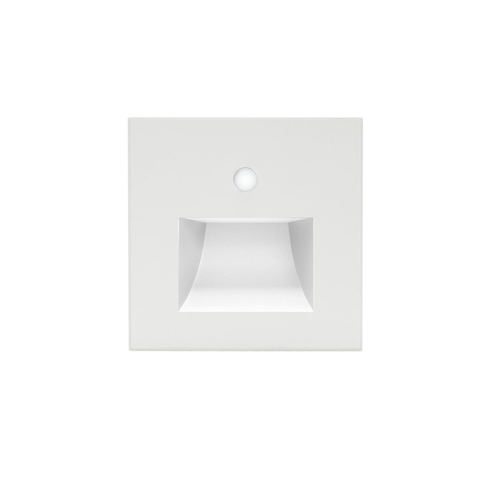ASRTD PIR Led Sensor Light Black and White Gray Gold recessed Wall Light 2W Led Wall Light Sensor Step Corridor Stair Light (Color : White PIR Sensor L, Size : 2W)
