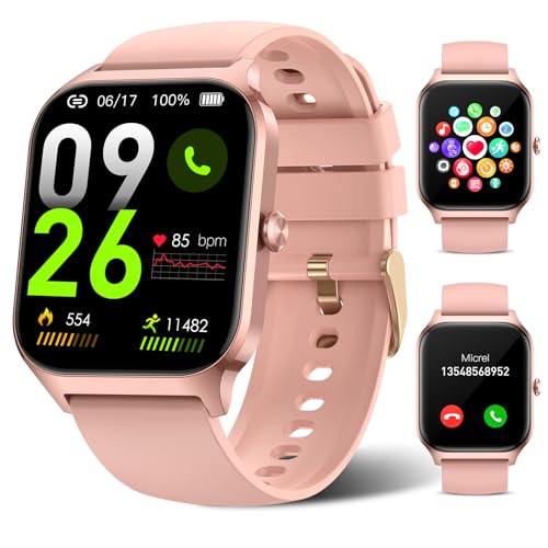 Smart Watch for Women Make Call Answer 1.85” Fitness Tracker with 20+ Sport Modes Fitness Watch Sleep SpO2 Heart Rate Monitor Smartwatch IPX8 Waterproof Pedometer Activity Tracker for Android iPhone
