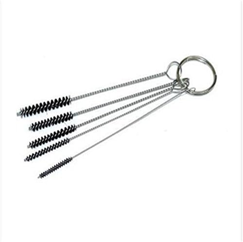 Spazzole per la pulizia delle bottiglie, 10 spazzole nere per tubi, in nylon, spazzola per bollitore, beccuccio, set per la pulizia di bottiglie, teiera, ugello per la pulizia della paglia