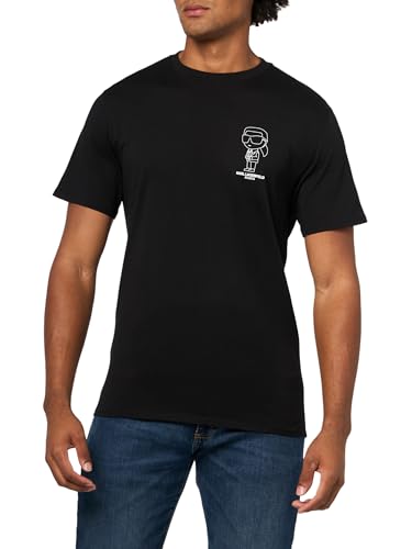 KARL LAGERFELD Men's Short Sleeve U-Neck Karl Logo Graphic T-Shirt