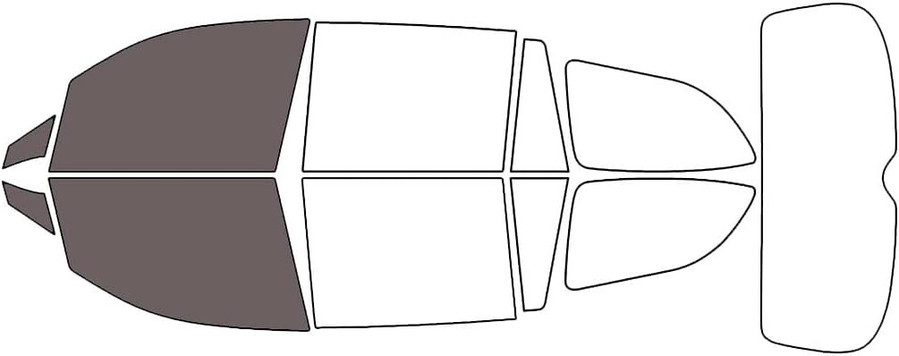 Rvinyl Window Tint Kit Compatible with Honda Pilot 2016-2022 - Black 35% - Single Ply No Bubble Film - Do it Yourself Vehicle Front Precut Kit