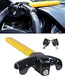 PAIYUE Steering Wheel Lock,Car Accessories,Antitheft Locking Devices,Anti Theft Vehicle Rotary Steering Wheel Cylinder Security Locking Device with 2 Keys,Suitable for Most Cars,SUV,Van or Truck