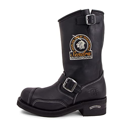 Sendra Boots - 3565 Botin De Hombre con Tacon y Punta Redonda- Estilo Botas Camperas en Negro - Botas Elegantes - 41