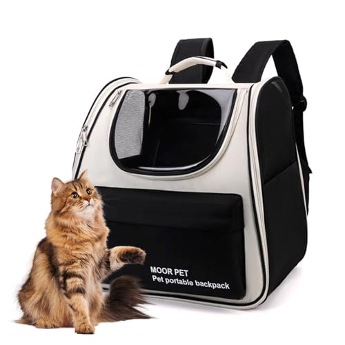 Transportadoras Gatos Trasportín Gatos Portátil y Transpirable Bolsa para Mascotas Perros Gatos Animales Color Aleatorio (6370-NEGRO)