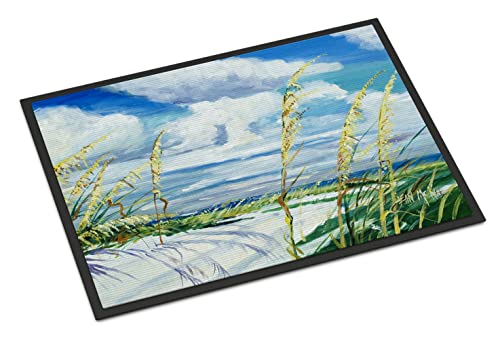 Caroline's Treasures JMK1123MAT Sea Oats Doormat 18x27 Front Door Mat Indoor Outdoor Rugs for Entryway, Non Slip Washable Low Pile, 18H X 27W
