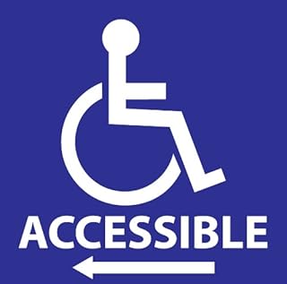 ZING 2719 Eco Handicap Accessible Left Arrow Window Decal, 6Hx6W, Recycled Polystyrene Self Adhesive, 2/PK
