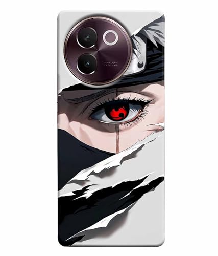 Image of Red Eyes Printed Hard Back Case Cover & Compatible for Vivo V30E 5G | V2339 (Multicolor) - D1811