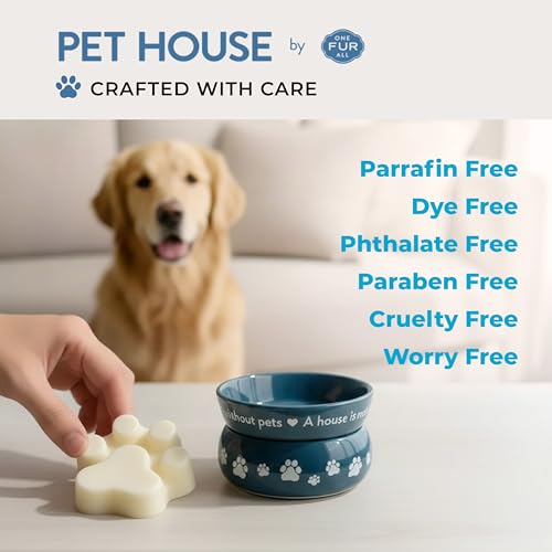 Image of One Fur All Pet House Spring and Summer Wax Melts for Pet Odor, Natural, Plant Based Soy Wax Melts, Long Lasting Fragrance for Fresh Smelling Homes, Lemon Cupcake
