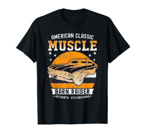 American Classic Muscle-Classic Muscle Car Garage Camiseta