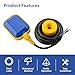 Baomain 4M 13ft Cable Float Switch, Water Level Controller, for Tank Pump, Water Tank or Sewage System On Auto Pilot, with Counterweight