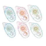 Cinta Adhesiva Doble Cara, 6 Rodillo de Cinta de Doble Cara para Manualidades, Cintas de Pegamento para álbumes de...