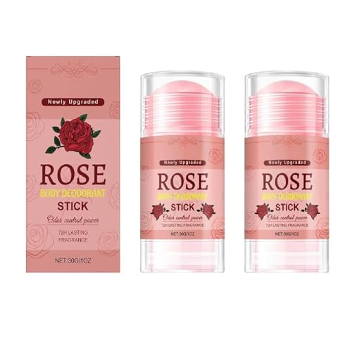 Stick Desodorante Natural Para El Cuidado Corporal - Olor A Rosas, Stick Para El Olor Corporal, Elimina Los Olores De La Sudoración En Las Axilas, Apto Para Axilas, Manos, Pecho (2pcs)
