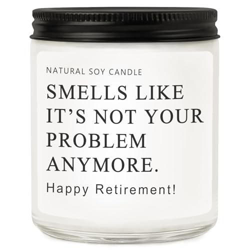 Retirement Gifts for Woman Men, Happy 2026 Retirement Candle, Funny Retired Farewell Gifts...