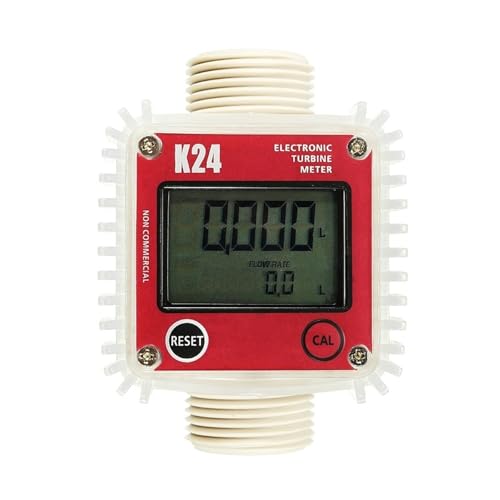 デジタル K24 タービン デジタル ディーゼル オイル 燃料 流量計 ゲージ 化学薬品用 液体水 化学薬品用 水流量 超音波流量(Red Vertical)