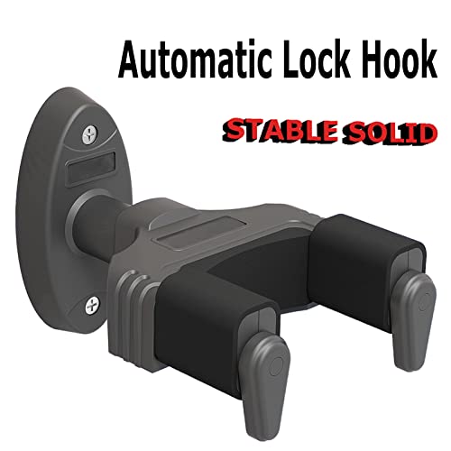 Lvpets Auto Lock Guitar Wall Hook Black Hanger Instruments Automatic Lock For Any Types Of Electric Folk Classic Guitar Ukuleles #TOP1