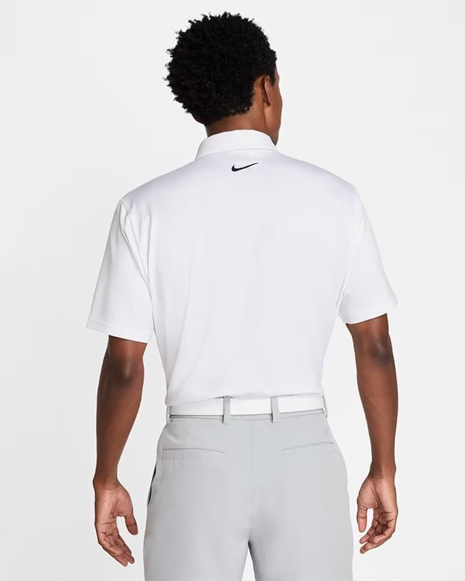Nike Tour Men's Dri-FIT Solid Golf Polo, White/Black, Large-Tall