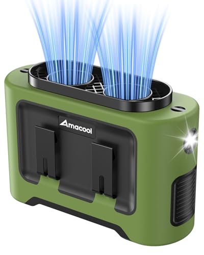 AMACOOL 14500mAh Portable Waist Fan, Strong Wind Power for Full Body Cooling Shirt Fan, 5 Speed Wearable Belt Clip on Fans, Battery Operated Personal Neck Fans, for Outdoor Work Camping Travel