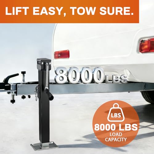 GEARCESS Heavy Duty 8000LB Trailer Jack - 15" Lift,Heavy Duty Swivel Jack with Drop Leg, Weld On Jack for RV, Boat, and Utility Trailers by GEARCESS - Image 5