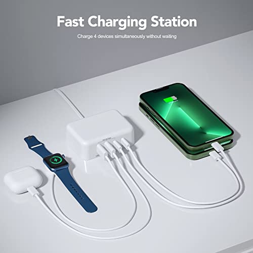 Usb C Fast Charger, 45W Multiple Desktop Usb C Charging Station Hub, 30W Dual Pd Usb C And Qc Usb A Wall Charger Block Power Adapter For Ipad Iphone 14 13 12 11 Pro Max Pixel Note Galaxy, Macbook Air #TOP3