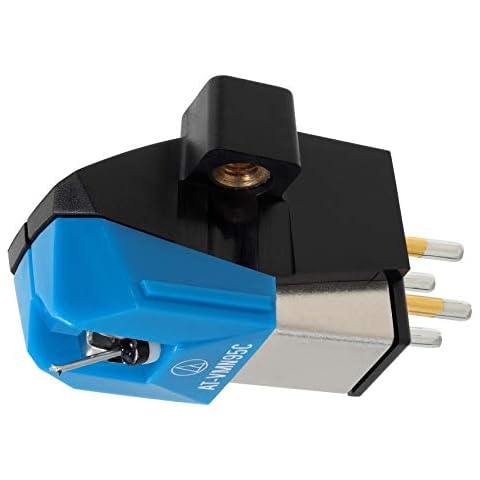 Audio-Technica AT-VM95C Dual Moving Magnet Cartridge with Conical Bonded Stylus, Blue Cover
