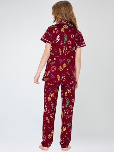 Image of ZEYO Night Suit for Girl's Printed Cotton Night Dress of Shirt and Joggers Set 5532