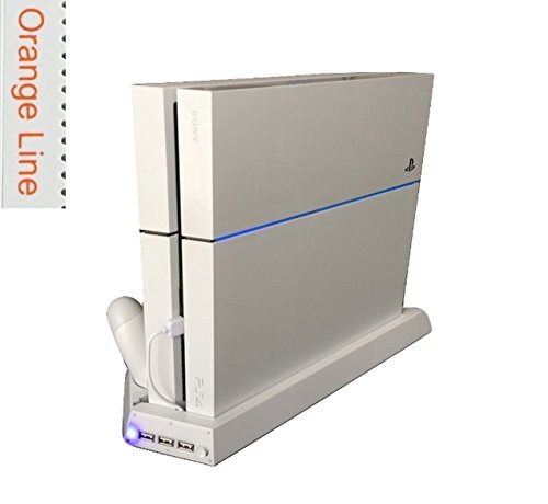 Amazon | PS4 多機能縦置きスタンド コントローラー2台充電 USBハブ3 