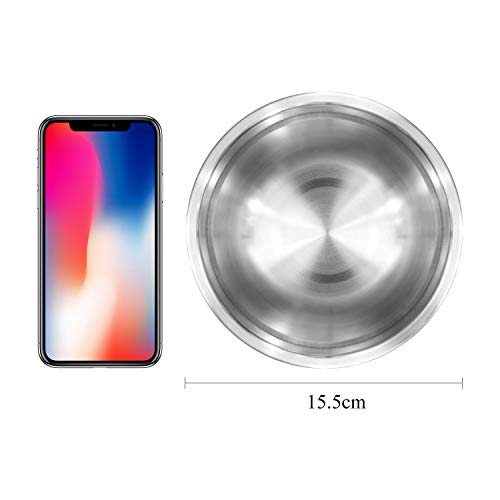 Bisgear 6Pcs Backpacking Camping Stainless Steel 6 Inch Bowl Mess Kit Set With Mesh Travel Bag Lightweight Dinnerware Round Bpa Free Serving Bowls For Outdoor Bug Out #TOP4