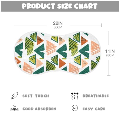 Baby Burp Cloths, Soft Absorbent Burping Cloths for Babies, Cotton Milk Spit Up Rags, Large Size for Newborns, Baby Boys and Girls (Geometric Patterns)4