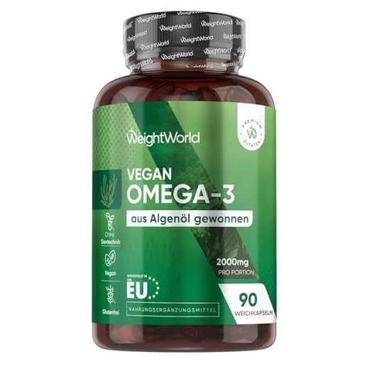 Omega 3 Vegan - 90 Weich-Kapseln - 2000mg Omega 3 Algenöl liefern 600mg DHA & 300mg EPA pro Portion - EPA & DHA tragen zur normalen Herzfunktion bei (EFSA) - Alternative zu Fischöl - WeightWorld