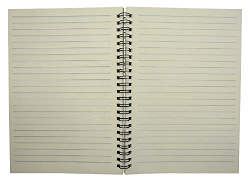 2-Pack A5 Ruled Spiral Sketch Books Brown Soft Cover Spiral Notebooks Journal 120 Pages 5.7" X 8.3" Cream Colored Paper (Lined Brown-2Pcs) #TOP3