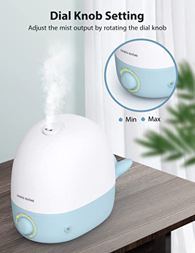 Humidifiers For Bedroom, 2.5L Cool Mist Humidifier For Home, Nursery, Baby With Essential Oil Diffuser, Bpa Free, Night Light, Air Humidifier With Adjustable 360° Nozzle #TOP5