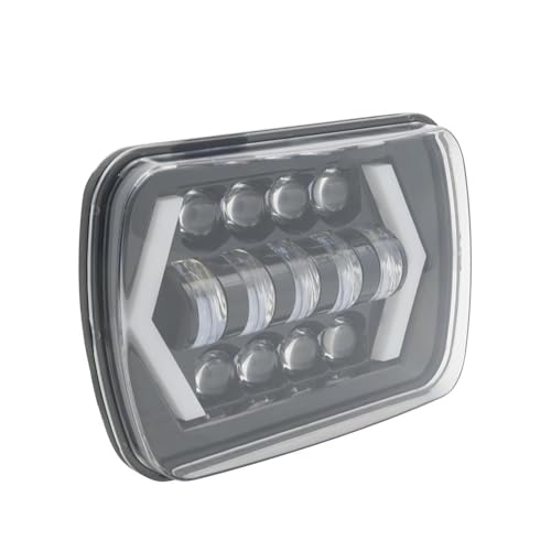 Phare Carré LED 7x6 pour Dodge Ramcharger 1988-1990 avec DRL Blanc et Clignotant Ambre