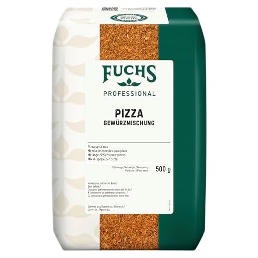 Fuchs Professional - Pizzagewürz Gewürzmischung | Gewürz mit mediterranen Kräutern | Profi-Qualität für Großverbraucher und Gastronomie | 500 g im recyclebaren Beutel