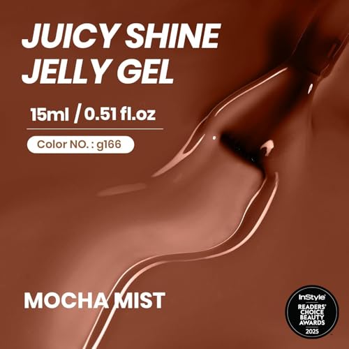 Image of Beetles Brown Gel Nail Polish - 15ML Mocha Jelly Natural Gel Polish Nail Concealer Sheer Translucent Effect Soak Off UV Mist Collection French Nail Art Manicure Gift for Women