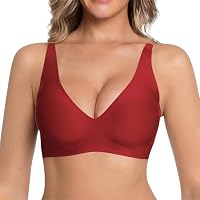Sujetador Sin Aro Jelly Para Mujer, Escote en V Leopardo Jelly