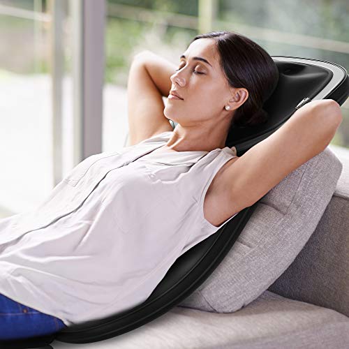 Gideon Shiatsu Massage Chair Cushion with Six Programs and Heat Deep Kneading Back Massager for Car, Home Office