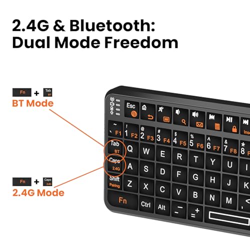 Mini teclado con panel táctil inalámbrico para controlar tu Smart TV desde el sofá 7