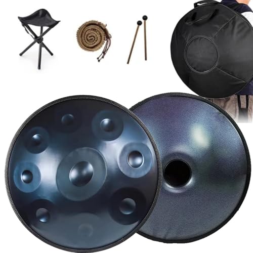 ILOOXI �X�`�[�� �n���h�p���h�����y��A22�C���` �n���h�h���� D�}�C�i�[ 9/10/12�m�[�g�A432Hz 440Hz �^���O�h�����A�ґz ���� �F�� ���@ (Color : Blue-440hz, Size : 9 Notes)