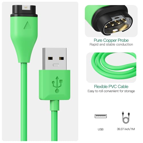 Image of AWINNER Compatible with Garmin Watch Charger Cable (USB A -2 Pack)