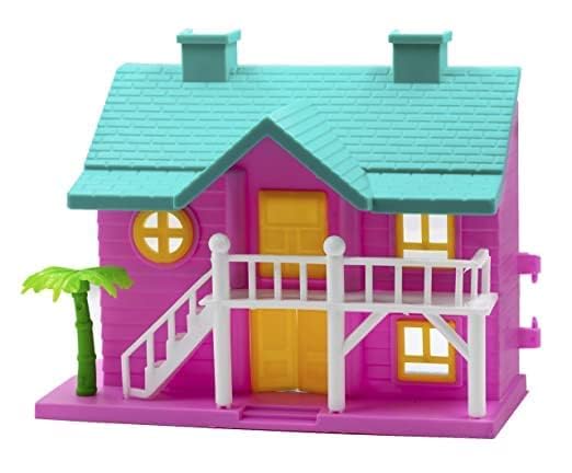 Dooziegifts Doll House with Toy Furniture for Kids | 17 Pieces Set| 100% Non-Toxic BPA Free Plastic| Classic Shape & Design | (Pink/Green, Small) | Age 3 Years & Above (B0C85V61FT) Amazon Price History, Amazon Price Tracker