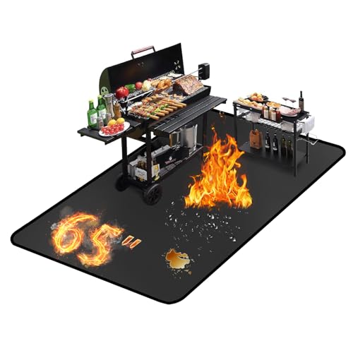65" x 48" Double-Sided Outdoor Grill & Fireproof Fire Pit Mat