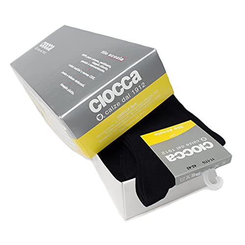 Ciocca Filo Scozia thin Cotton Men's Crew Dress Socks - 5 Pairs - Made in Italy4