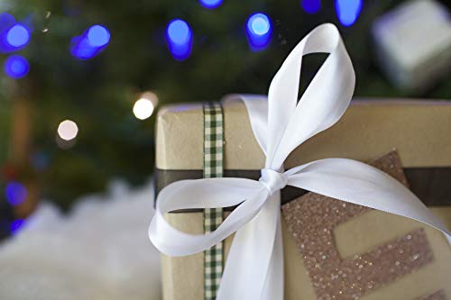 Yama Double Face Satin Ribbon - 3/8 Inch 25 Yards For Gift Wrapping Ribbons Decorations Diy Crafts Arts, White #TOP3