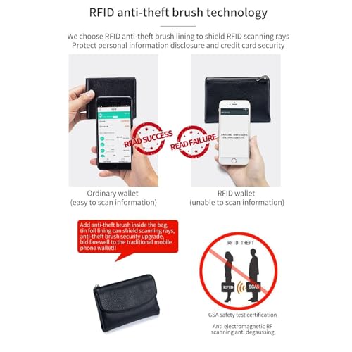 Joyfullygo Wallet (with 26 Colors), 2025 New Updage Genuine Leather Coin Purse With Rfid, Unisex Pebble Leather Wallet (S)4