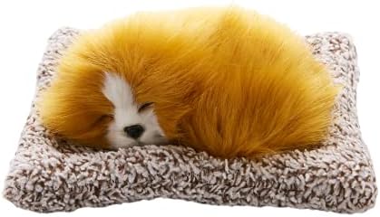 KKUSSOLL Plush Kawaii Animal Accessories for car Inside, Cute Small Dog Realistic Golden Charlie pup Lifelike Fluffy Doggie can Clean air
