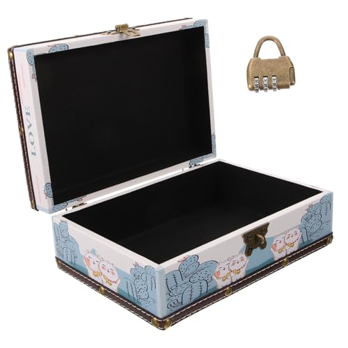 VALICLUD Boîte Verrouillable Style Vintage avec Motif Chat Coffret Rétro pour Bijoux et Souvenirs Rangement pour Accessoires Féminins
