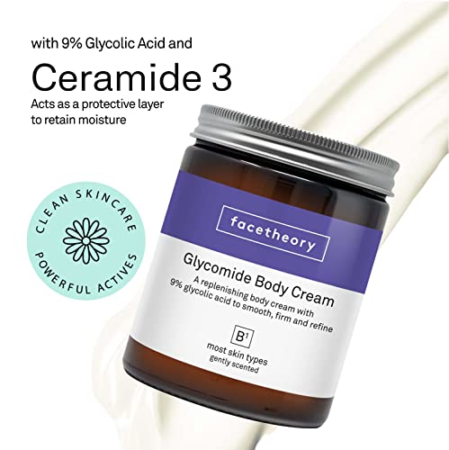 Facetheory Glycomide Body Cream B1 - Aha Exfoliating Moisturizing Body Cream, Keratosis Pilaris Lotion, Bumpy Skin Lotion, Vegan And Cruelty-Free, Made In The Uk | Scented | 5.7 Fl Oz #TOP2